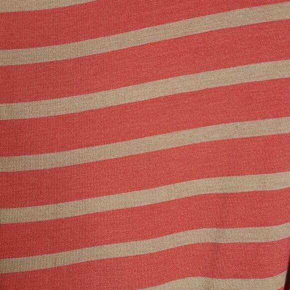 Motherhood Maternity Coral Tan Chevron Long Sleeve Stretchy Knit Swing Dress SM - Picture 5 of 8